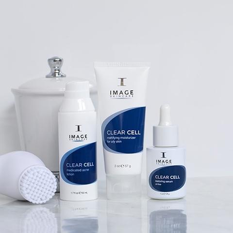 The CLEAR CELL Collection – Formulated for acne and oily skin.
